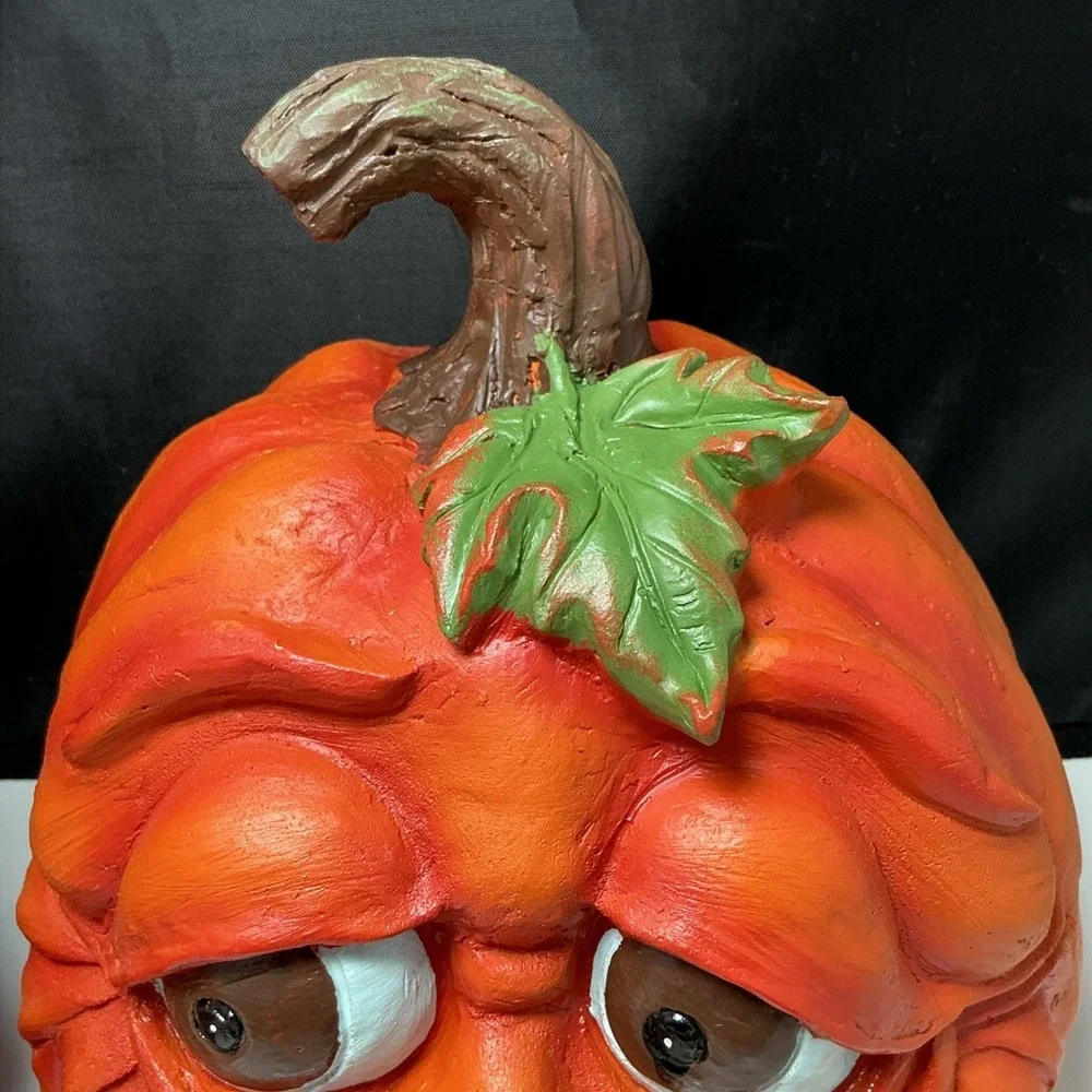 Collections Etc Expressive Pumpkins Halloween Table Top Décor Medium Lot Of 2